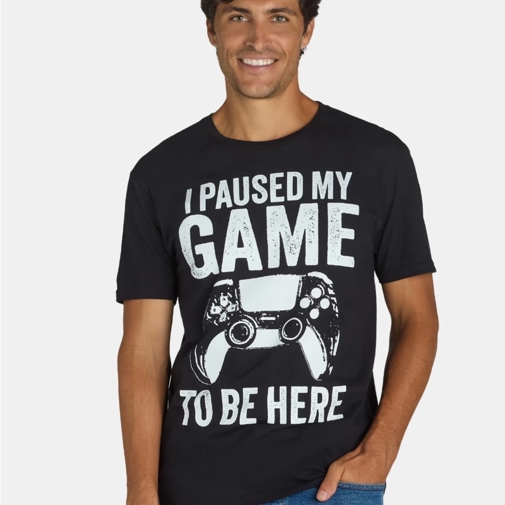 Paused My Game Graphic Tee with Short Sleeves - Picture 2 of 5